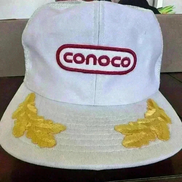 Vtg Conoco Trucker Hat Oilfield Oil Gas Patch Cap Petroleum Energy Houston Texas - Picture 1 of 11